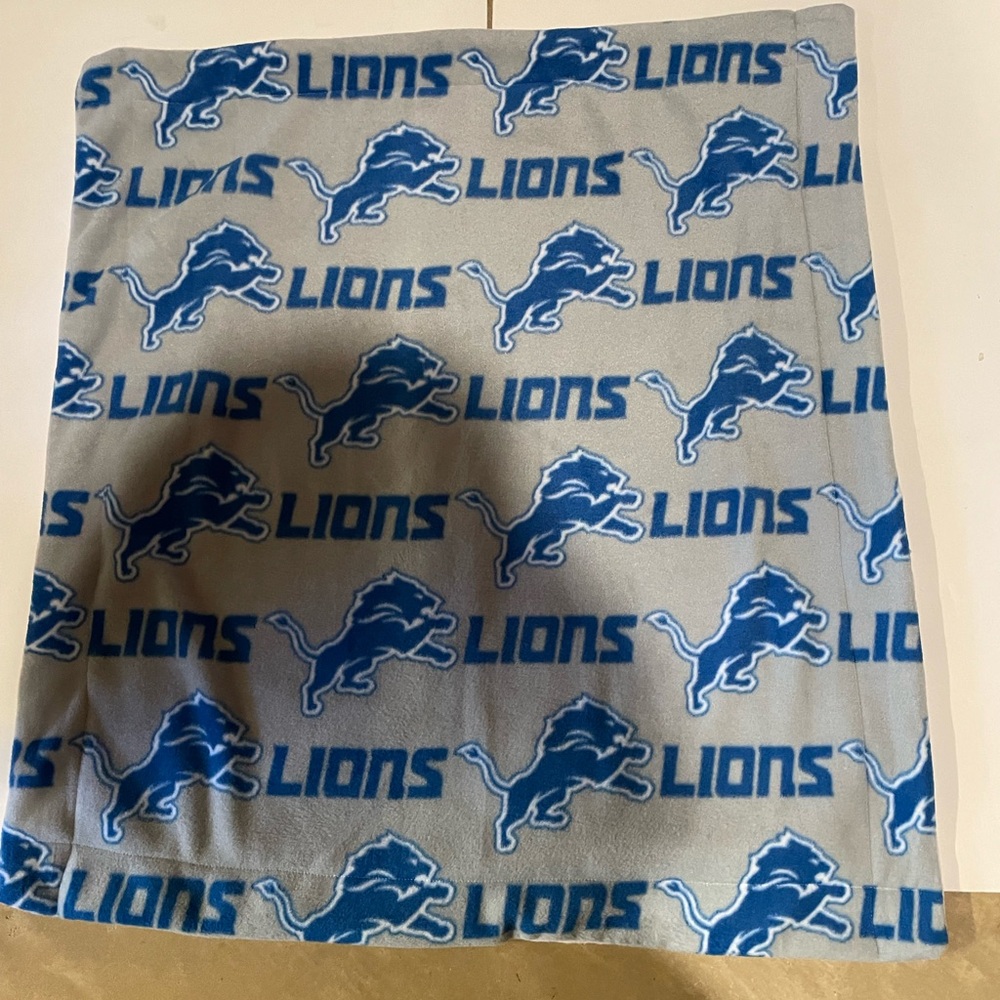 Detroit Lions Fleece Receiving Blanket